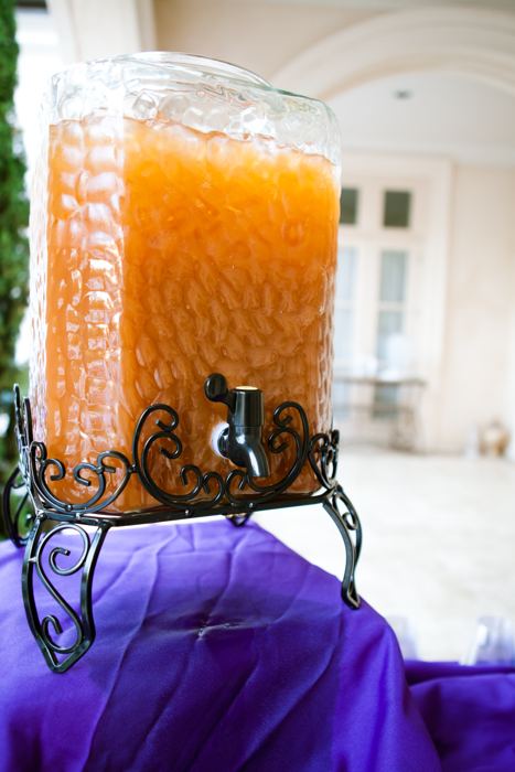 Glass beverage dispenser of signature punch